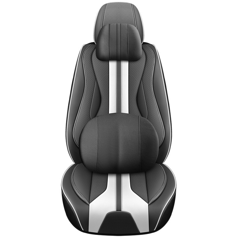 Husă din piele pentru scaunul auto Che Bei, potrivire universală, acoperire completă, pentru toate anotimpurile, fără umplutură