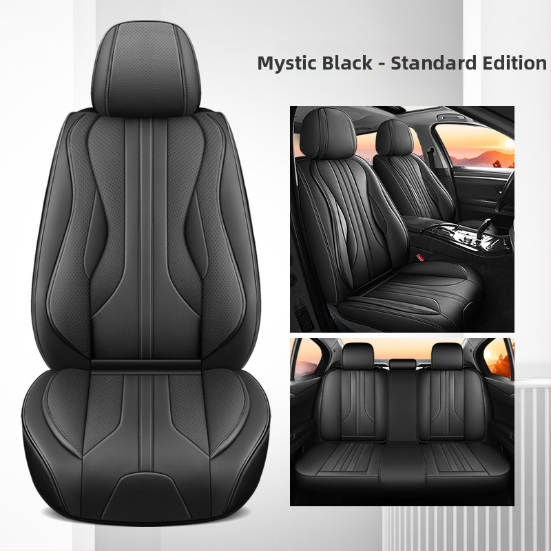 Husă din piele pentru scaunul auto Che Bei, potrivire universală, acoperire completă, pentru toate anotimpurile, fără umplutură