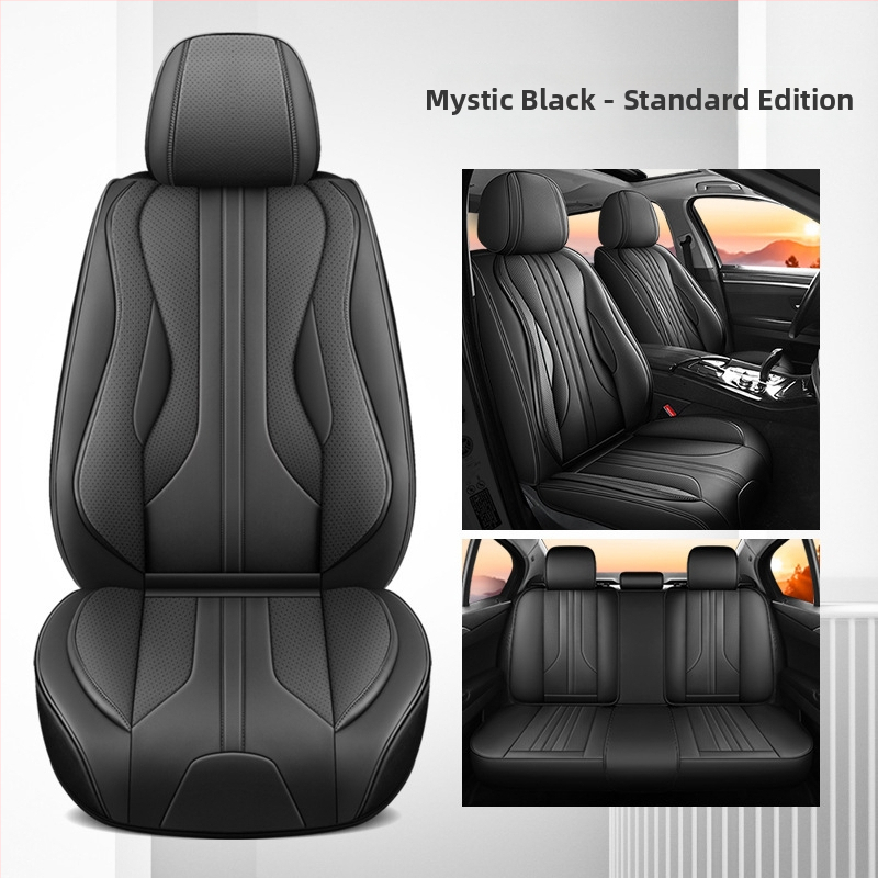 Husă din piele pentru scaunul auto Che Bei, potrivire universală, acoperire completă, pentru toate anotimpurile, fără umplutură