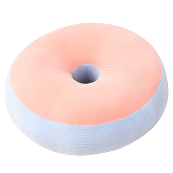 Jastuk za stolici u donut obliku sa srednjom rupom, prugasti uzorak, pliš materijal, PP pamuk punjenje