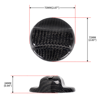 BMW szénszálas üzemanyagtank sapka MPerformance – dekoratív figyelmeztető matrica, testreszabható (SNBLO; szénszálas; BMW-kompatibilis; testreszabás)