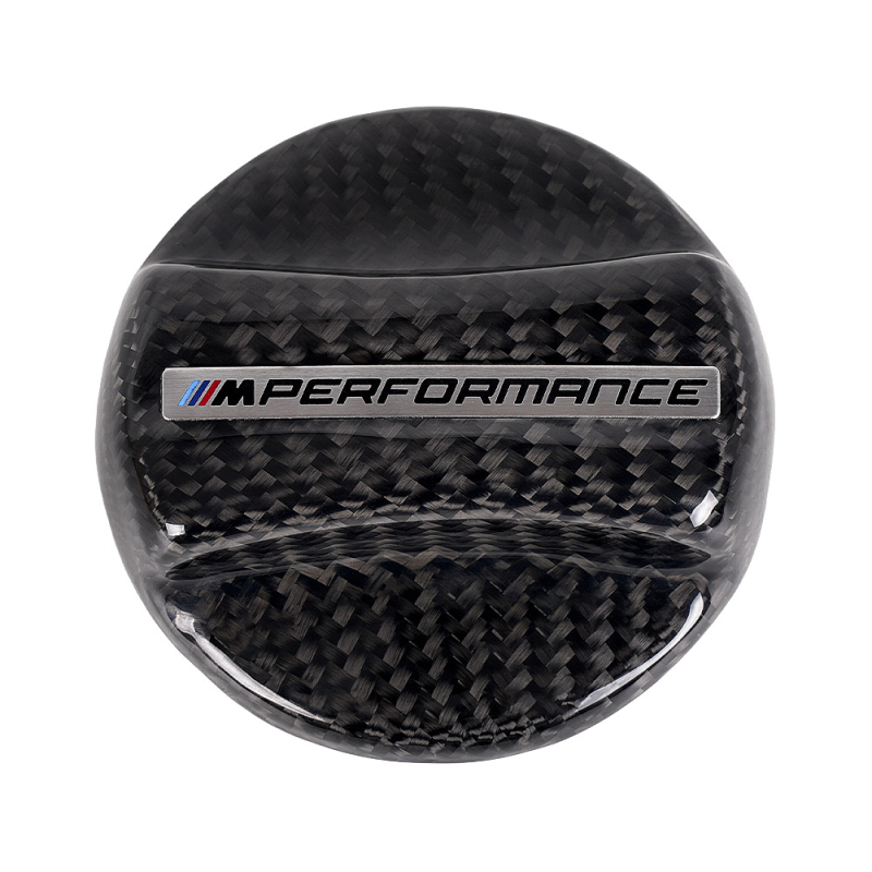 BMW szénszálas üzemanyagtank sapka MPerformance – dekoratív figyelmeztető matrica, testreszabható (SNBLO; szénszálas; BMW-kompatibilis; testreszabás)