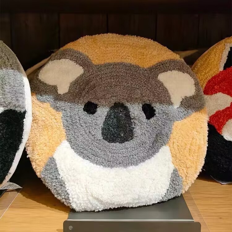 Jastučnica za balkon s motivom slatkih životinja, protuklizna površina, punjenje poliester vlaknima, crtani stil, prilagodljivo.