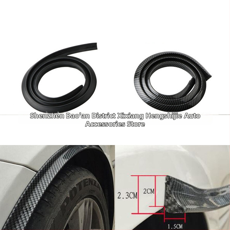 Trojuholníkový gumový prah blatníka – proti kolízii pás, PVC, model Triangle wheel eyebrow, kompatibilný so všetkými modelmi, spracovanie na mieru
