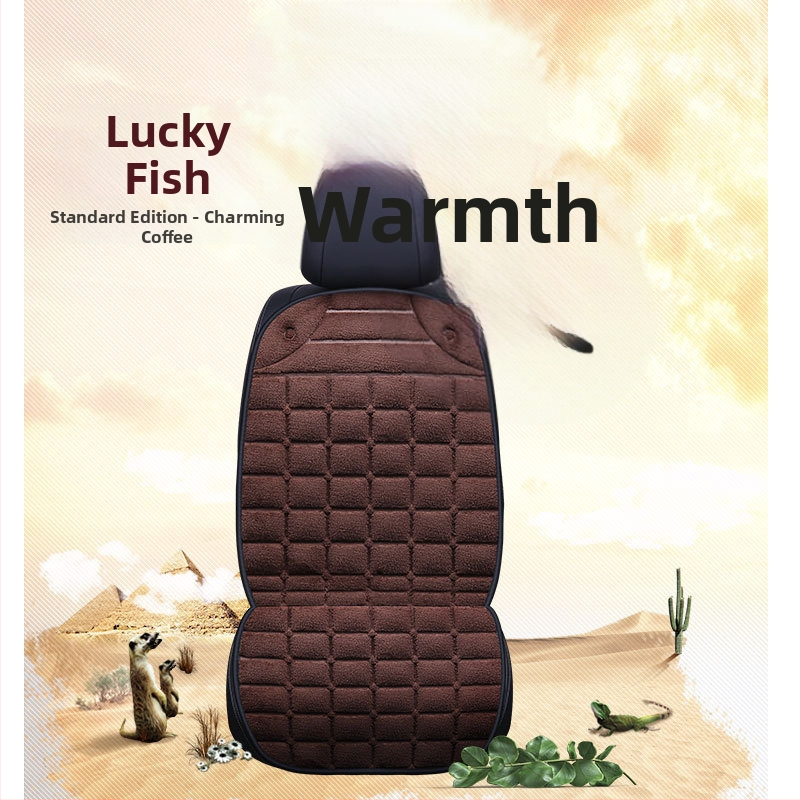 Autóülés párna – plüss felület, csúszásmentes, háttámla nélküli, téli háromdarabos készlet az első üléshez