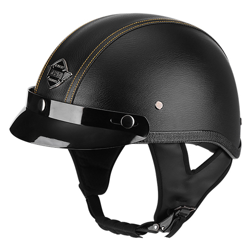 Kaciga za električni bicikl - retro dizajn, polu-kaciga, unisex (ABS, JYT, motociklistička kaciga)