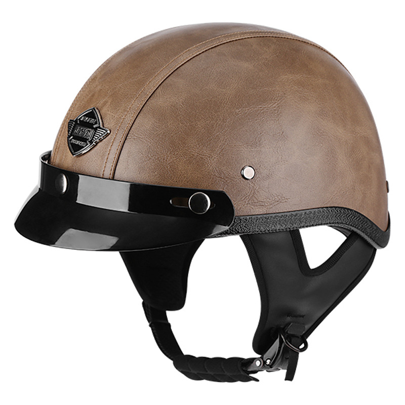 Kaciga za električni bicikl - retro dizajn, polu-kaciga, unisex (ABS, JYT, motociklistička kaciga)