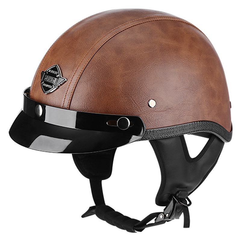 Kaciga za električni bicikl - retro dizajn, polu-kaciga, unisex (ABS, JYT, motociklistička kaciga)