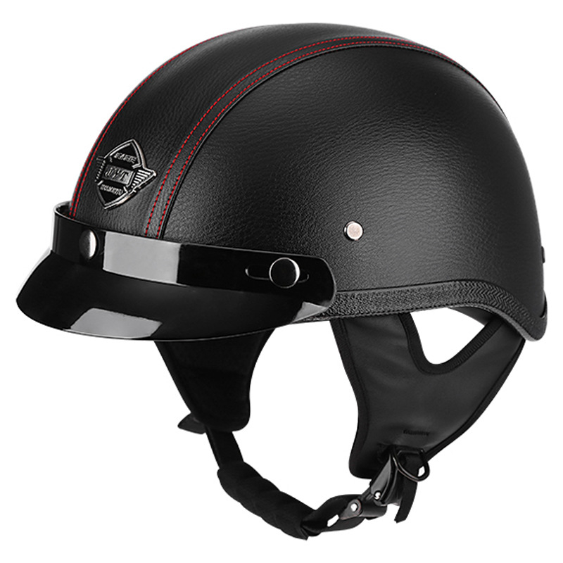 Kaciga za električni bicikl - retro dizajn, polu-kaciga, unisex (ABS, JYT, motociklistička kaciga)