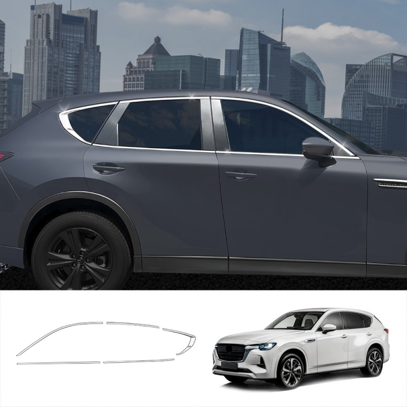 Mazda CX-60 Vanjske ukrasne trake za prozore, nehrđajući čelik – Za 22 modela, Model 3, otporne na ogrebotine i habanje