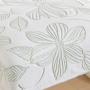 Étkezőszék huzat - két színű jacquard elasztikus, virágminta, poliészter