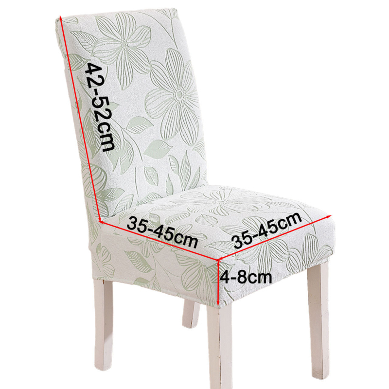 Étkezőszék huzat - két színű jacquard elasztikus, virágminta, poliészter