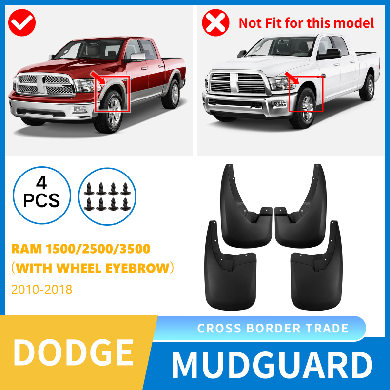 Mekana plastična zaštita blatnika za Dodge Ram 1500/2500/3500 (2010-2018) - Poseban blatnik
