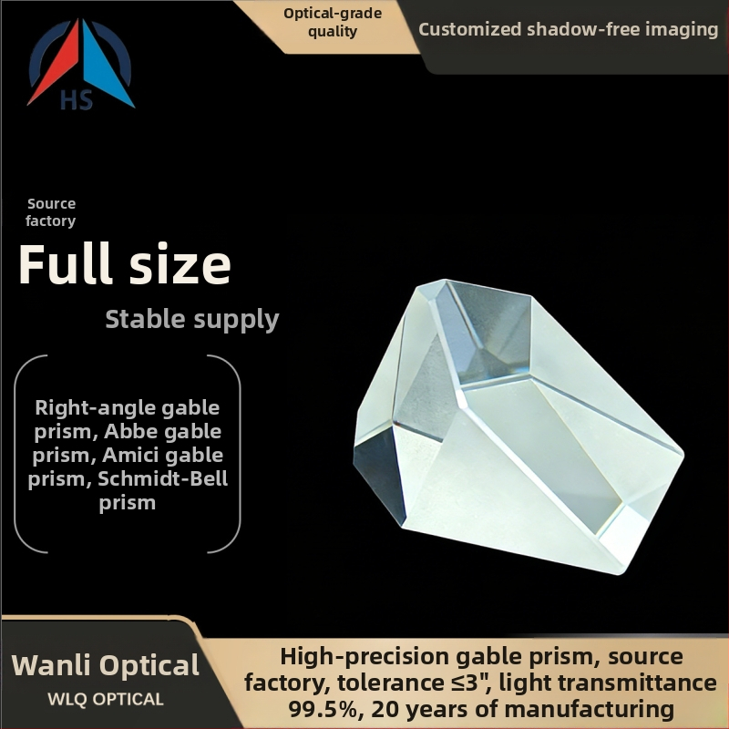 Huasen K9 sklenený pravouhlý prizma pre optické prístroje, meranie vzdialenosti, model hs1016