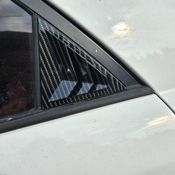 ABS stražnje trokutaste prozorske rolete s karbonskim izgledom za Kia Forte 2009-2017, MT kompatibilno