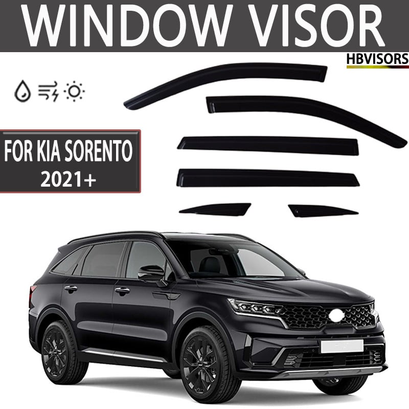 PC Kišni vizir za Kia Sorento 2021+ Black Warrior izdanje (Prilagodljivo) • Materijal: PC • Porijeklo: Wenzhou • Kompatibilno: 2021+ Kia Sorento Black Warrior