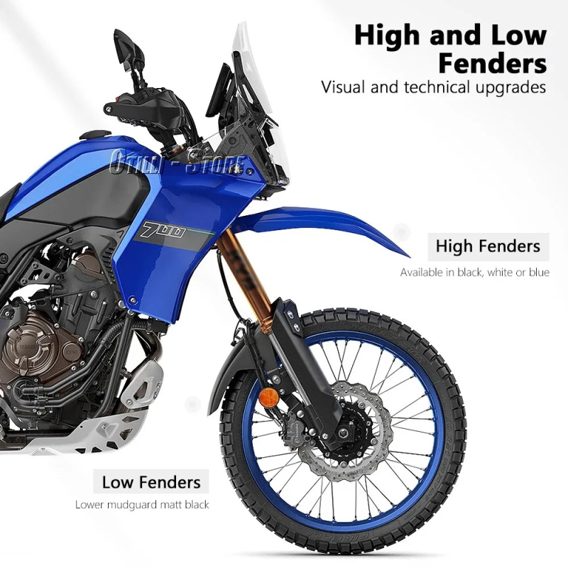 Set prednjeg nosa i prednjeg blatnika za Yamaha Tenere 700 (Rally/World Raid)