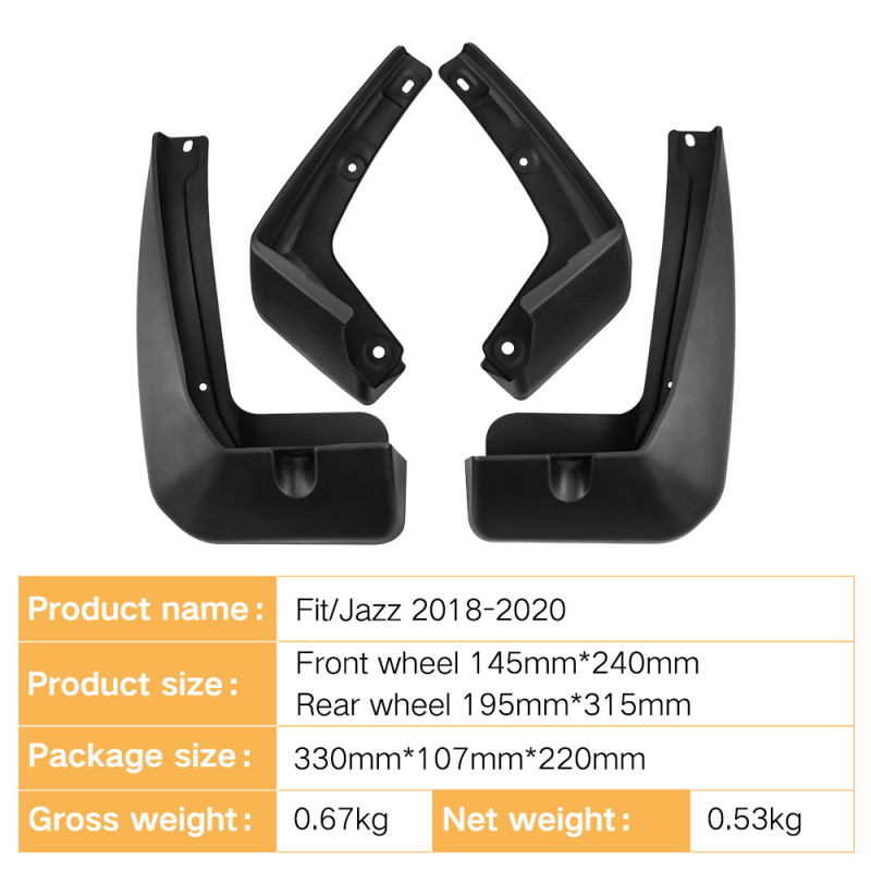 Honda Fit Jazz 2018-2020 blatnik za kotače, automobil-specifičan, PP mekani plast