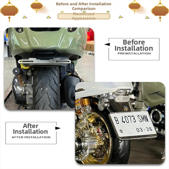 Zadný blatník Vespa Spring Sprint 150 – originálny, elektroplátovaný povrch, PVC materiál, model E80