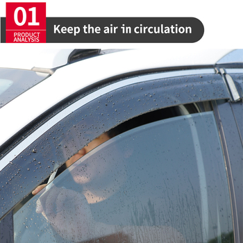 BYD M9 Zaštita prozora kišnog štita – Akril, ljepilo montaža, kompatibilno BYD M9, Mogućnost prilagodbe