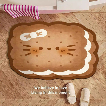 Kaidi Cat upijajući protuklizni kupaonski prostirač s nježnim crtić dizajnom mačke