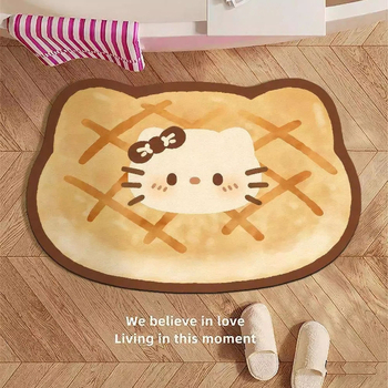 Kaidi Cat upijajući protuklizni kupaonski prostirač s nježnim crtić dizajnom mačke