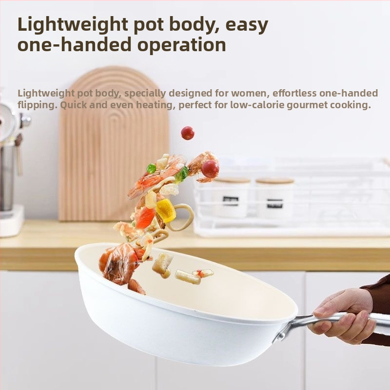 Γουόκ τηγάνι από χυτοσίδηρο με επίπεδο πυθμένα και διπλό πυθμένα, γυάλινο καπάκι, συμβατό με γκάζι και επαγωγική εστία.