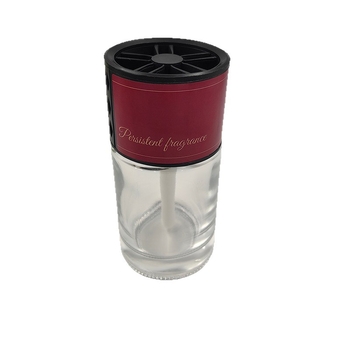 Μπουκάλι αρωματοθεραπείας αυτοκινήτου — κυλινδρικό μπουκάλι αρωματοθεραπείας, κρυστάλλινο γυαλί, κατασκευασμένο στο Xuzhou, Κίνα, μάρκα Chuangming Glass, επιλογές προσαρμογής