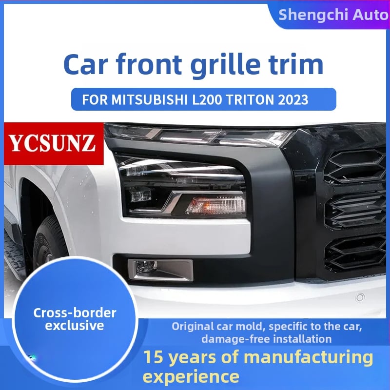 Proti kolízii predná lišta pre Mitsubishi L200 TRITON (23 modelov) – ABS, Model MT23FBT-6303-BK, Prispôsobiteľné