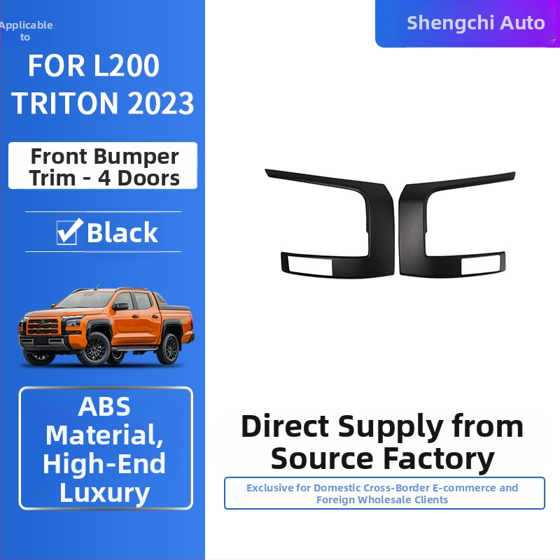 Proti kolízii predná lišta pre Mitsubishi L200 TRITON (23 modelov) – ABS, Model MT23FBT-6303-BK, Prispôsobiteľné