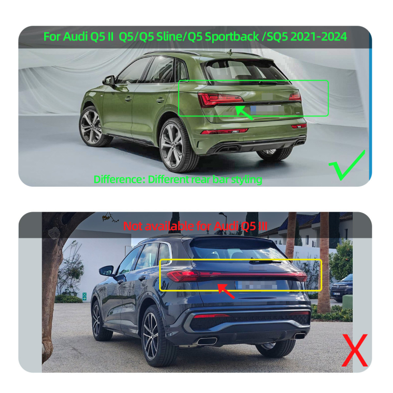 Kalnik blatnika za Audi Q5 II AUQ5 (2021–2024), PP+PTR plastika