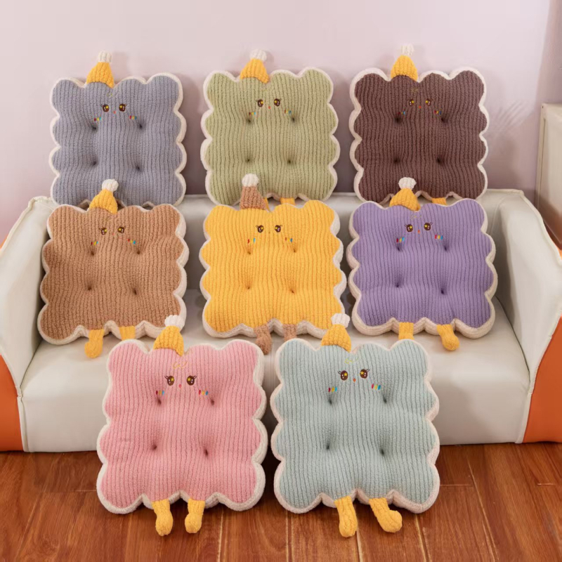 Jastuk za sjedenje s roztomilim crtanim motivom keksa – tatami futon stil, punilo PP pamuk, za spavaću sobu, studij ili ured