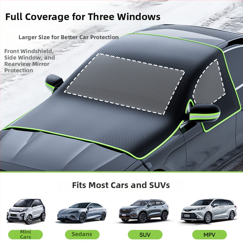 Oxfordová látka univerzálny kryt na predné čelné sklo, teleskopická montáž, 320 g, zosilnený dizajn