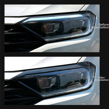 Dekoratívne štítky na svetlá pre VW Sagitar 2019–2021, Osin, ABS