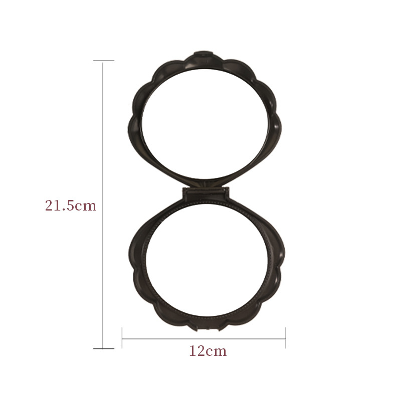 Καλλυντικός καθρέφτης με διπλή όψη και αναδιπλούμενος — φορητός ABS περίβλημα, αλουμινένια επιφάνεια καθρέφτη, εκτύπωση λογοτύπου, δυνατότητα προσαρμογής