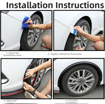 Bandă decorativă din cauciuc pentru arcurile roților — universală, rezistentă la uzură, Jin qilai