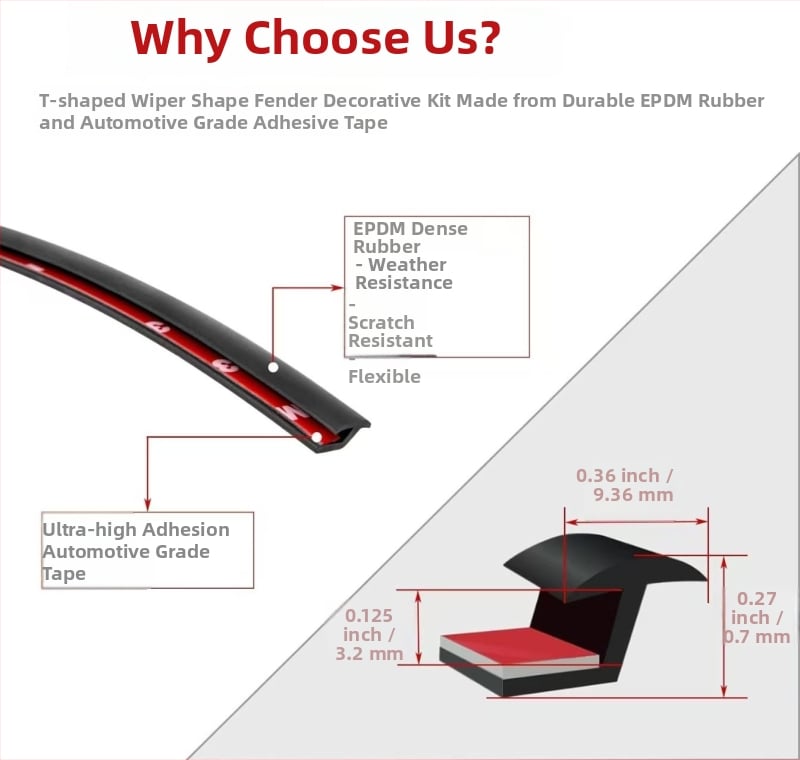 Jin qilai H-τύπου στεγανοποιητικό για φέρινγκ αυτοκινήτου – αδιάβροχο κάλυμμα τροχών