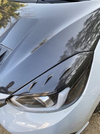 EPR μπροστινά φρύδια προβολέων από ανθρακονήματα για Honda Fit GR9