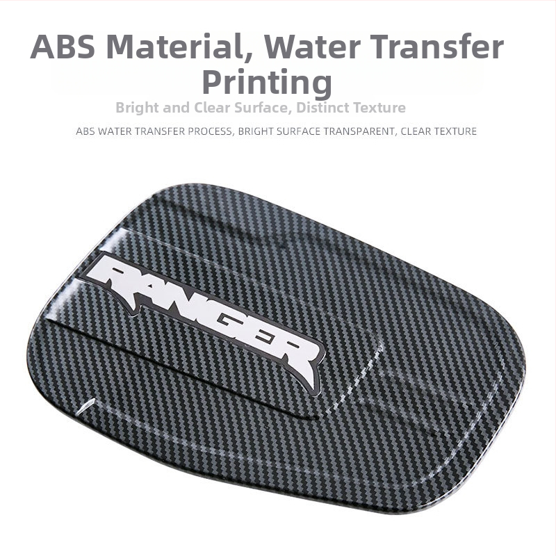 Dekoratívna nálepka krytu palivovej nádrže pre Ford Ranger 2023–2026, ABS, vzor uhlíkových vlákien