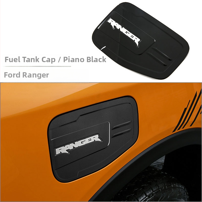 Dekoratívna nálepka krytu palivovej nádrže pre Ford Ranger 2023–2026, ABS, vzor uhlíkových vlákien