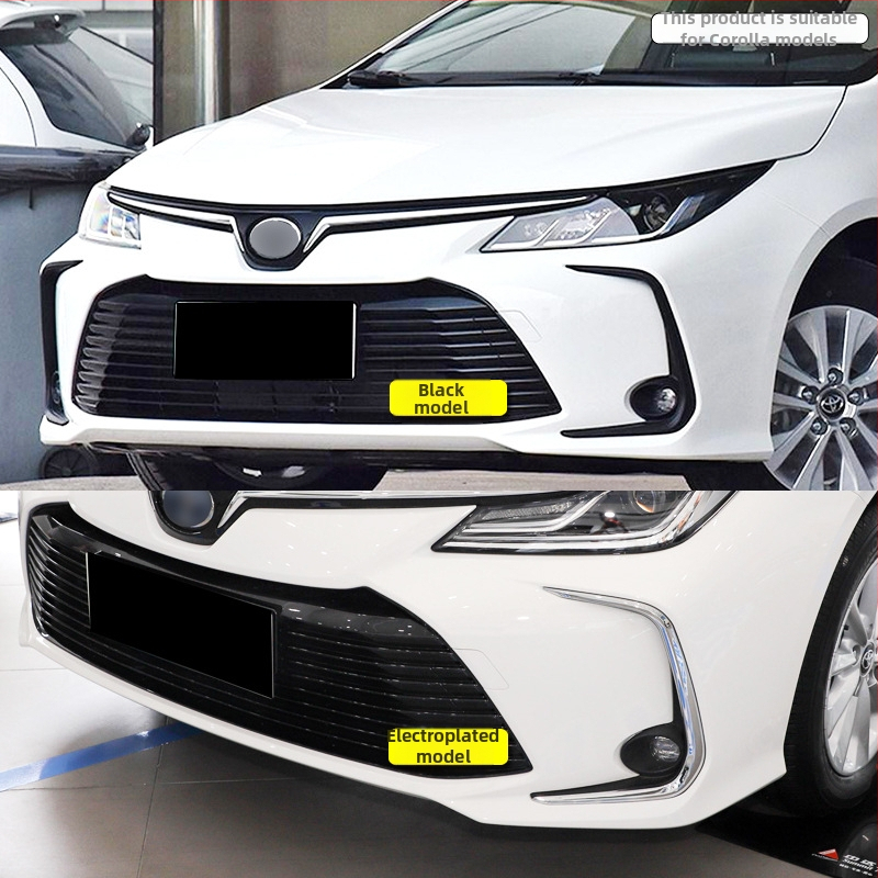Set krytov predného svetla pre Toyota Corolla 2019-2023: ľavý a pravý kryt, rám predného nárazníka, obočie svetla, dekoratívna a svetelná páska