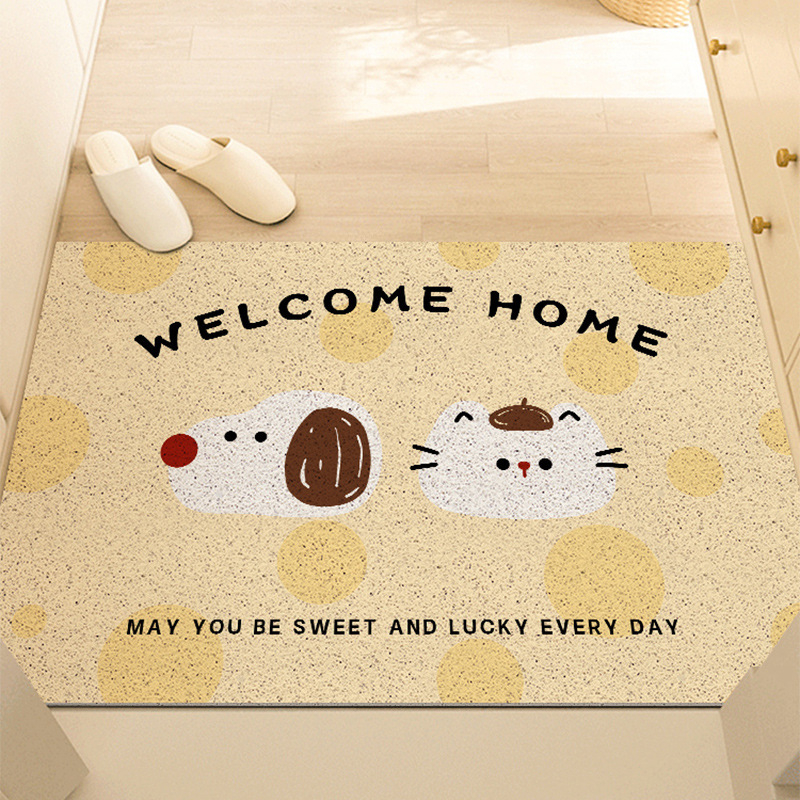 Covoraș de ușă PVC, pătrat, design desen animat, personalizabil