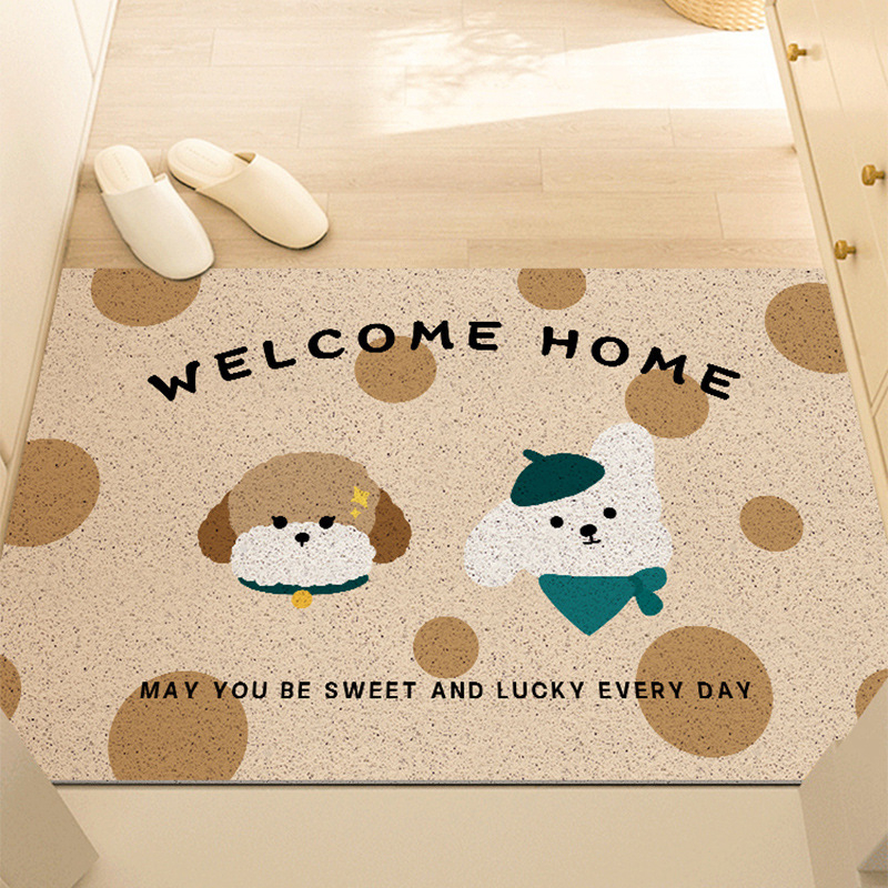 Covoraș de ușă PVC, pătrat, design desen animat, personalizabil