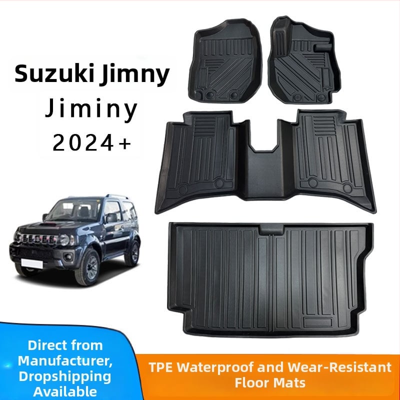 Gumene podloge za stopala za Suzuki Jimny 5-dverni – Xiao Shan Saddle | Kompatibilno s posebnim vozilom | Mogućnost prilagodbe