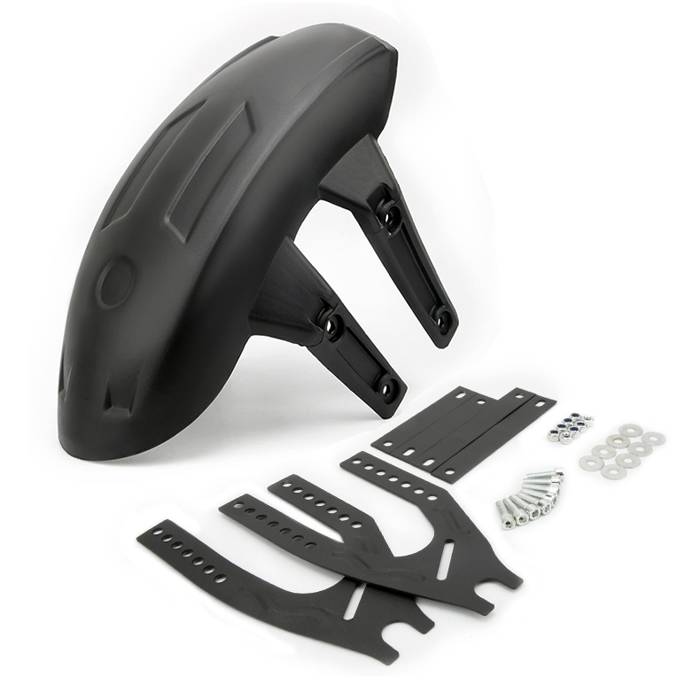 JS марка Заден калник за мотоциклет A – PP с метална скоба, стандарт, съвместим със мотори с квадратни/плоски вилки