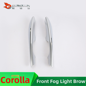 Bandă decorativă sprânceană faruri de ceață pentru Corolla 2017, ABS material, compatibil cu modelul 2017 Corolla, decorare faruri față