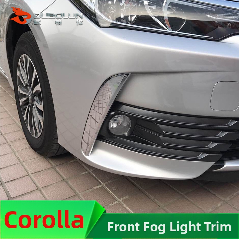 Bandă decorativă sprânceană faruri de ceață pentru Corolla 2017, ABS material, compatibil cu modelul 2017 Corolla, decorare faruri față