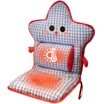 Perna de șezut cu spătar integrat și încălzire, țesătură poliesterică, umplutură PP bumbac, stil simplu modern