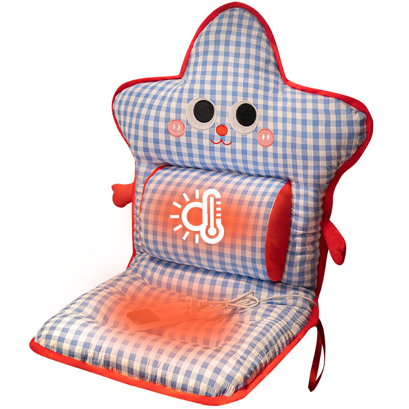 Perna de șezut cu spătar integrat și încălzire, țesătură poliesterică, umplutură PP bumbac, stil simplu modern