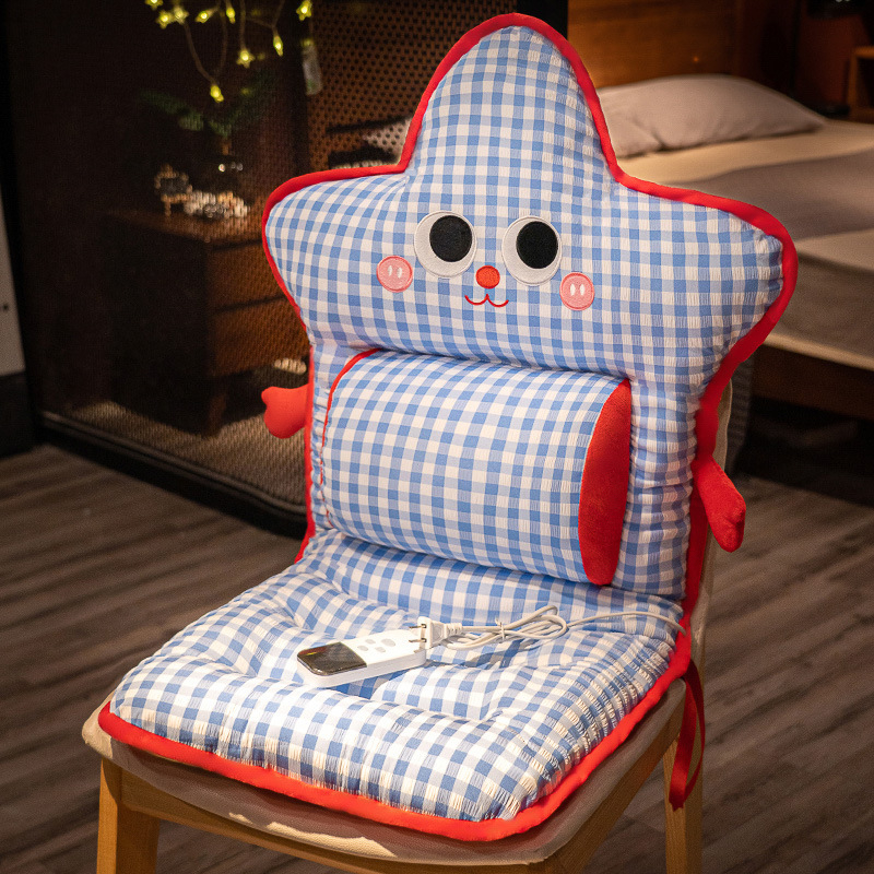 Perna de șezut cu spătar integrat și încălzire, țesătură poliesterică, umplutură PP bumbac, stil simplu modern